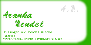 aranka mendel business card